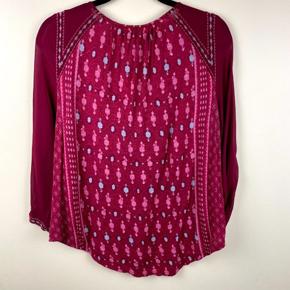Lucky Brand Boho Southwestern Button Down Blouse - Picture 10 of 10